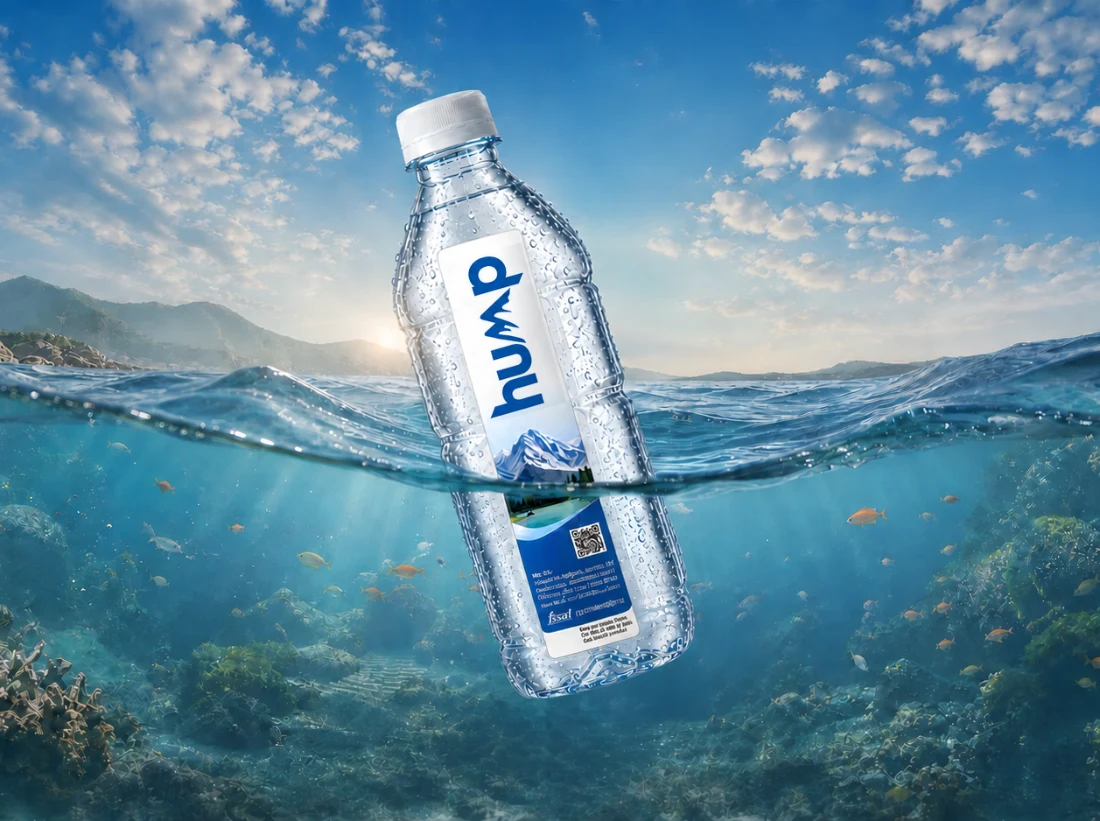Hump bottled water